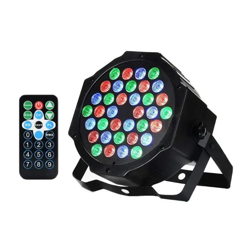 

36 LED Sound Remote Control PAR Light Auto Show Lamp DMX 512 Controller DJ Bar Stage Light for Birthday Party Wedding Club KTV