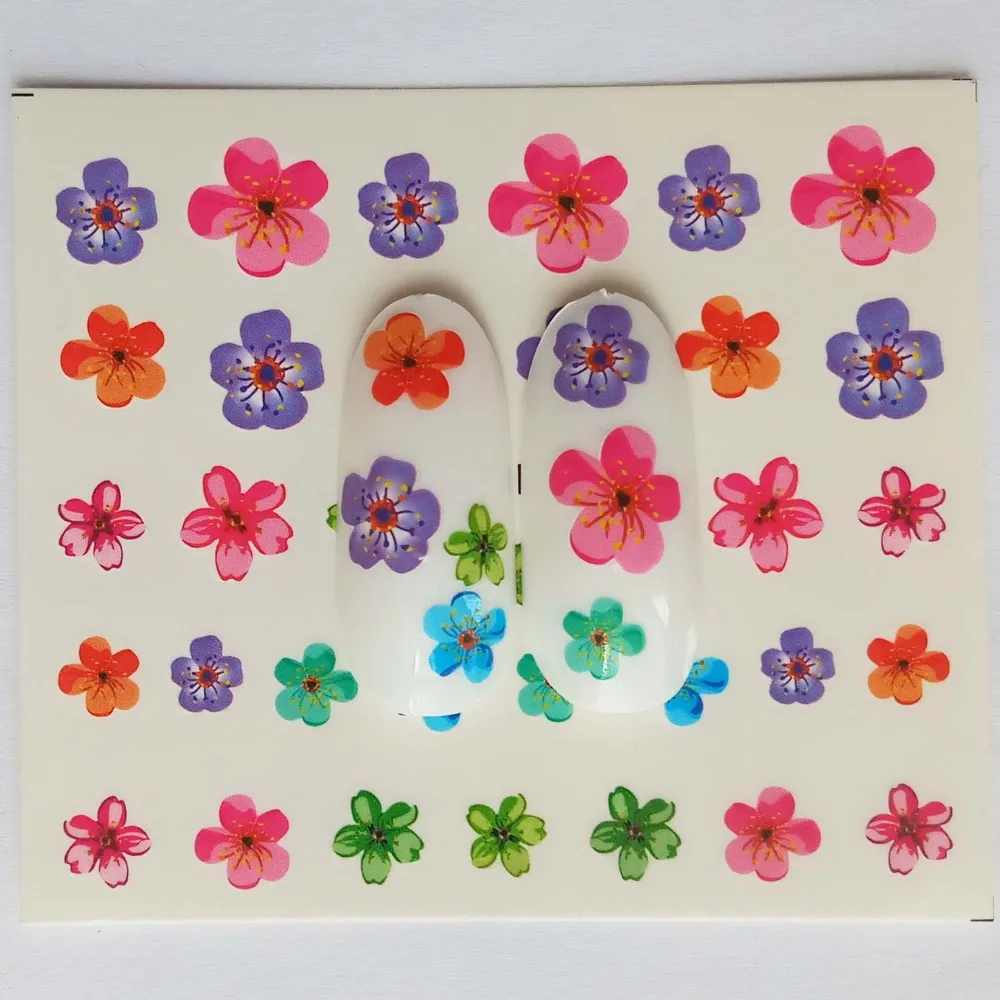 

Optional Different Colors Flower Fashionable Nail Art Decor Water Transfers Nail Sticker for Ladies Decals B17/B18/B19/B20