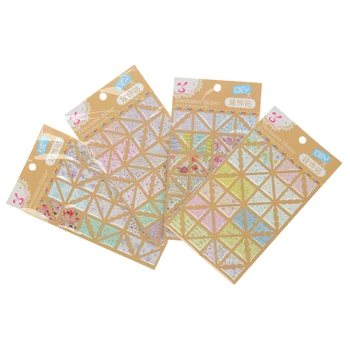 

4 Styles 192pcs Jelly Colorful Floral Corner Stickers DIY Photos Decor Props Wedding Children Scrapbook Photo Album