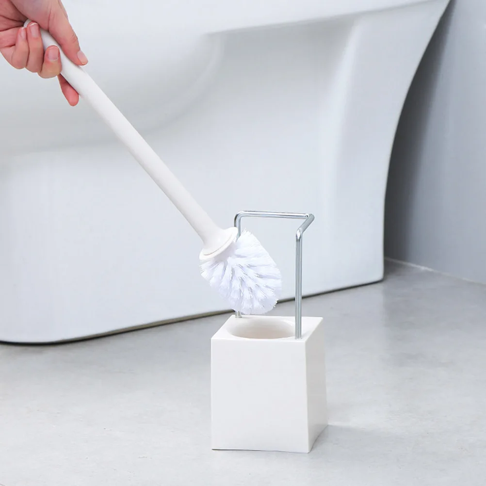 Household Plastic Toilet Cleaning Brush Washroom Brush Household Cleaning Brush Set(White)