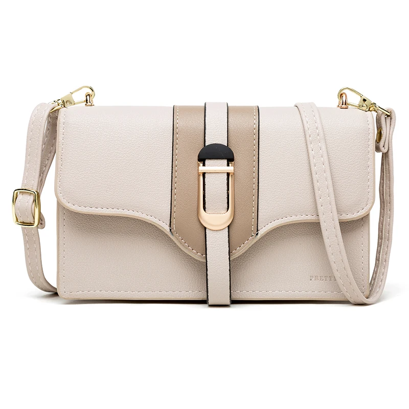 

New Design Women Portable Cross body Bag Female Shoulder Bag Belt Buckle Casual Cellphone Bag Lady Wallet Messenger Handbags