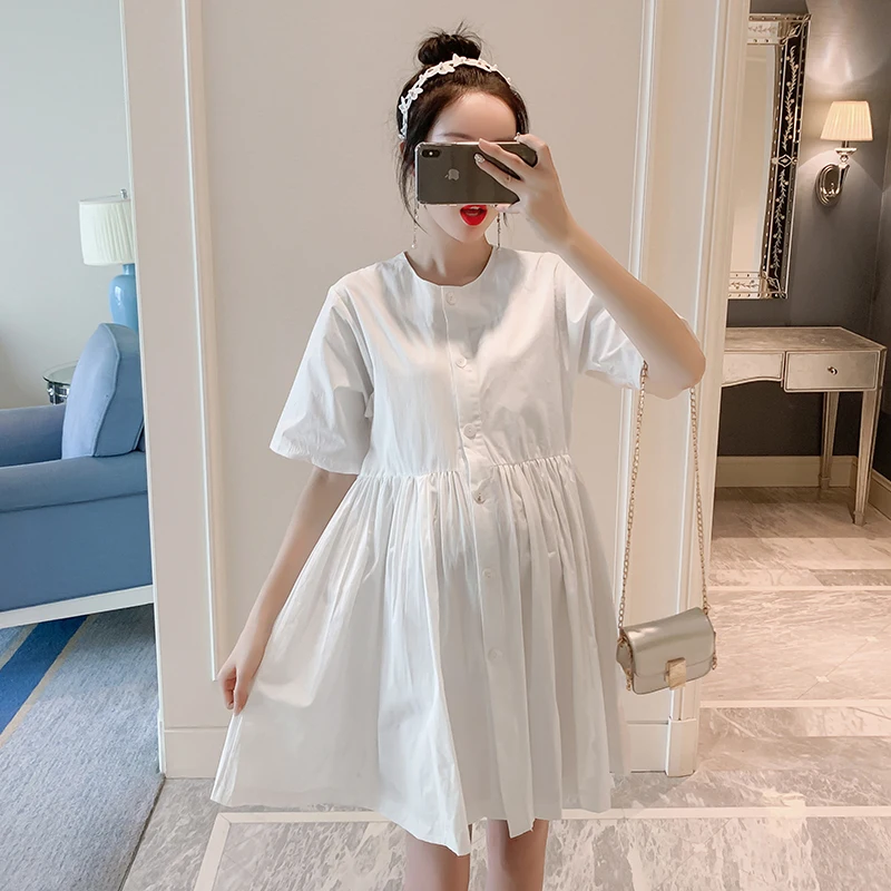 

2019 New Brand Summer Maternity Dress Woman Casual A-Line Large Size Dresses Pregnant Woman Large Clothing