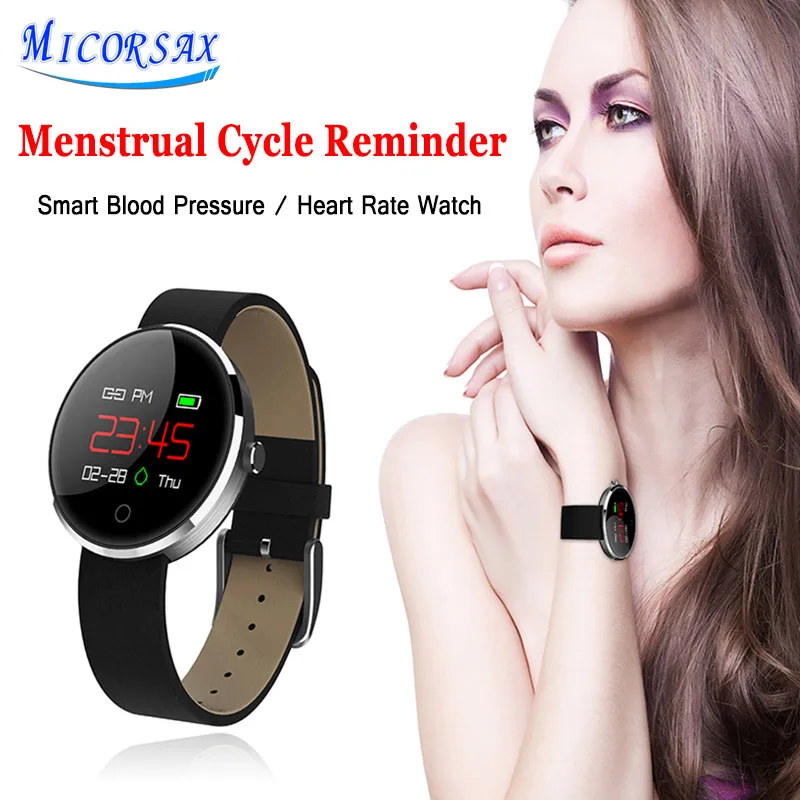 

MICORSAX Smart Bracelet Women Menstrual Cycle Reminder Smart Band Blood Pressure Monitor Couple Watches for IOS 8.0+ Android 4.4