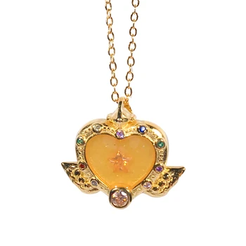 

New Anime Sailor Moon 20th Anniversary Pendant Necklace 925 Silver Cartoon Cosplay Necklace Pendant Props New Year Xmas Gift