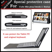 Бизнес стенд кожа Pu case Для Cube MIX plus 10.6 дюймов tablet PC, Мода клавиатура Защитный Чехол Для Cube iwork11 Стилус