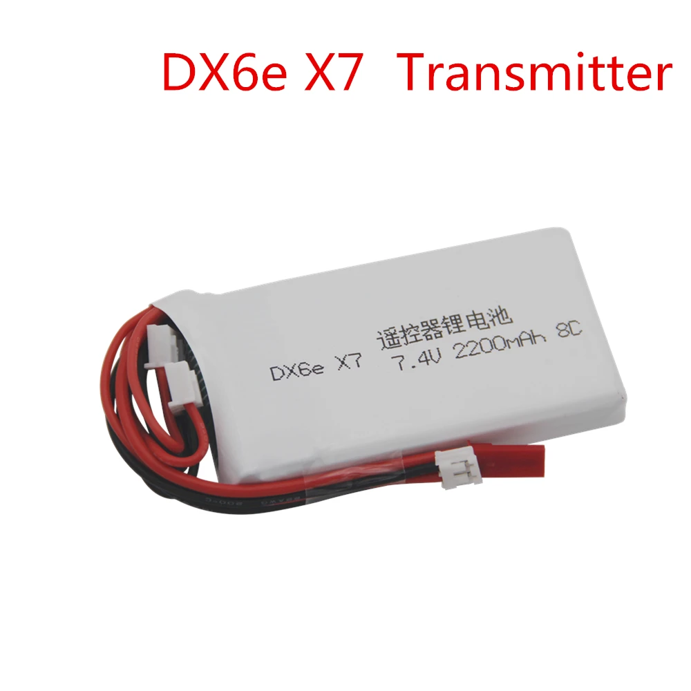 New RC Battery 1pcs Li-Polymer lipo battery Spektrum dx6e DX6 Taranis Q X7 2S 7.4V 2200MAH 8c Transmitter | Игрушки и хобби