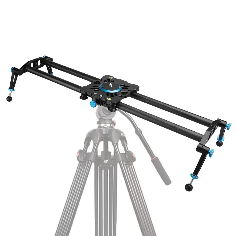 Best Offers New Professional 60cm/80cm/100cm Carbon Fiber Travel Portable Bearing Video Camera Slider Stabilizer Dolly Camcorder DSLR Slider