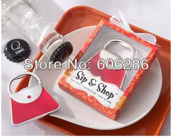 

50pcs/lot creative design pink memory pink purse shaped beer opener wedding birthday party favors and gifts souvenirs supplies
