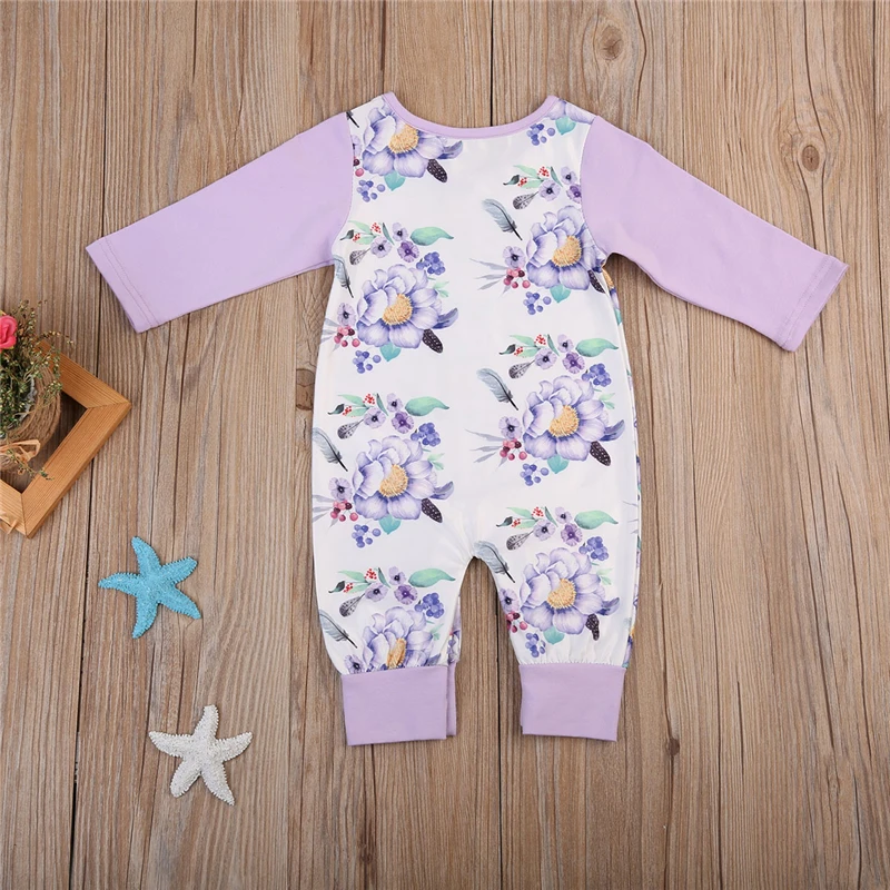 2017 Autumn Floral Children Pajamas Romper Newborn Infant Baby Girls Clothes Cotton Long Sleeve Jumpsuit Overall Outfit 2017 Autumn Floral Children Pajamas Romper Newborn Infant Baby Girls Clothes Cotton Long Sleeve Jumpsuit Overall Outfit