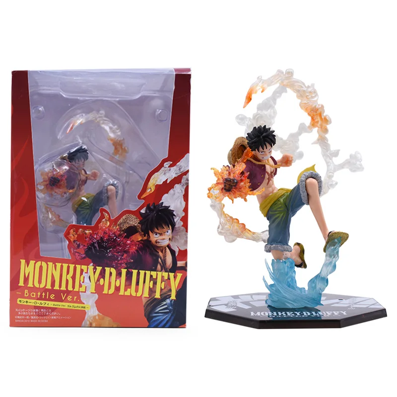 18 CM Anime One Piece Monkey D Luffy Battle Ver PVC Action Figure Doll Collectible Model Baby Toy Christmas Gift For Children