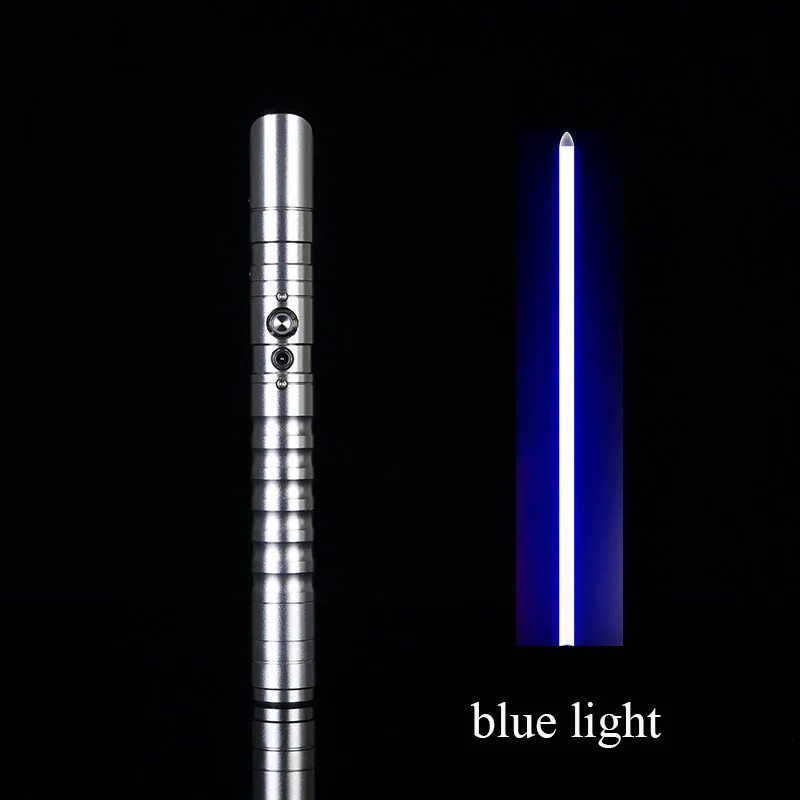 100 см светильник saber Jedi Sith Luke светильник Saber Force FX Heavy Dueling перезаряжаемая цветная звуковая Блокировка с металлической ручкой - Цвет: silver-blue light