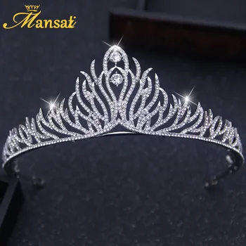 

Wholesale Luxurious European Wedding Tiara Rhinestone Girl Crown Quinceanera Tiaras Women diadem Bridal Hairwear Head Decoration