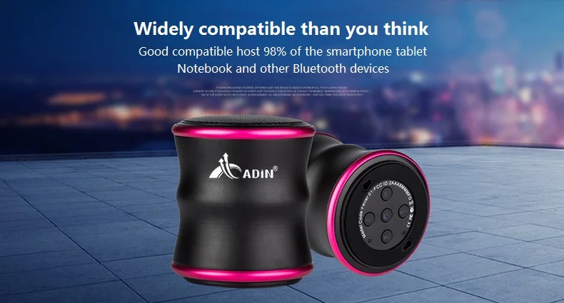 ADIN Hifi Bluetooth Vibration Speaker NFC Aluminum Speaker Call FM TF Speakers Outdoor Sport Subwoofer for Bluetooth Devices (16)