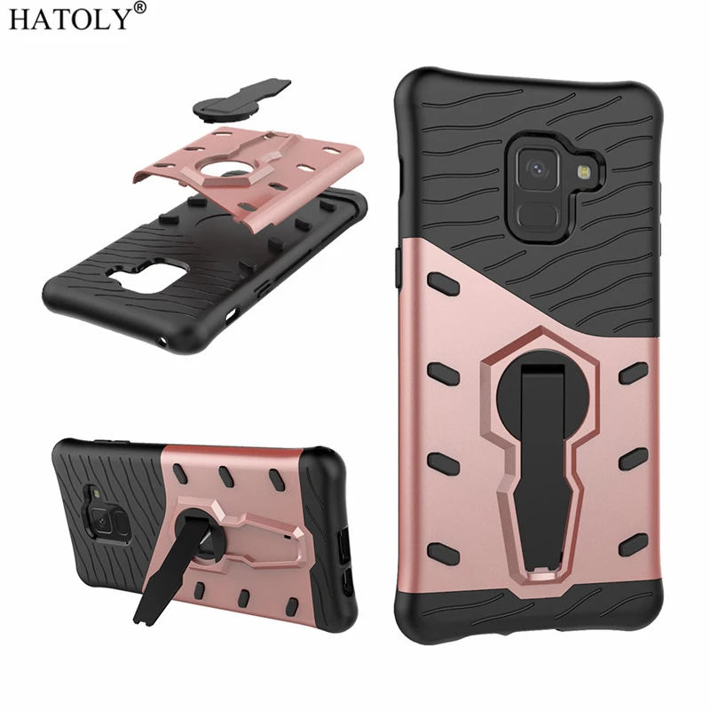 HATOLY For Fundas Samsung Galaxy A8 2018 Case Armor Shockproof Hybrid