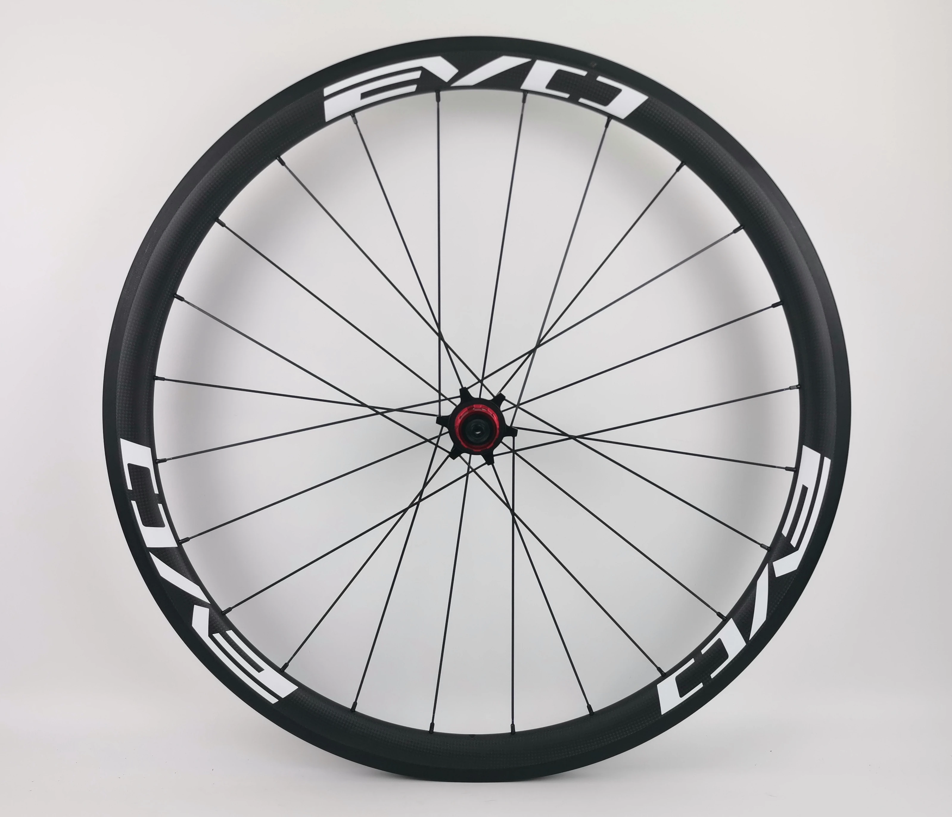 Top EVO white decals 700C carbon wheels 38mm depth 25mm width clincher/Tubular Road bike carbon wheelset with 3k matte finish 2