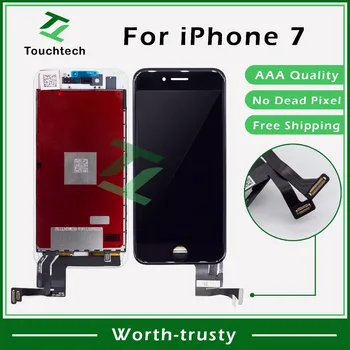 

50PCS/LOT 4.7" White&Black iPhone 7 LCD for iPhone 7 Replacement Screen LCD No Dead Pixel Display with Touch Digitizer Assembly