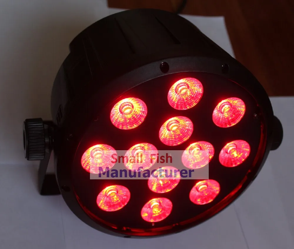 Горячая Led Par Can 12X10 Вт 4в1 RGBW Led Стандартный тонкий прожектор стробоскоп DMX клубный дискотечный Профессиональное Освещение сцены оборудование лазерный проектор