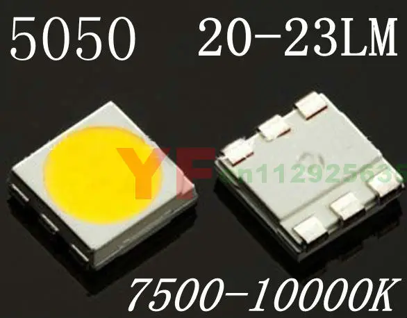 Высокий люмен 20-23LM холодный белый 5050 светодиодов 7500-10000K хорошее качество чипсет