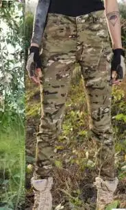 Высокая Растяжка для тренировок на открытом воздухе камуфляжные военные тонкие брюки женские спортивные походные альпинистские охотничьи хлопковые дышащие тактические брюки - Цвет: 3