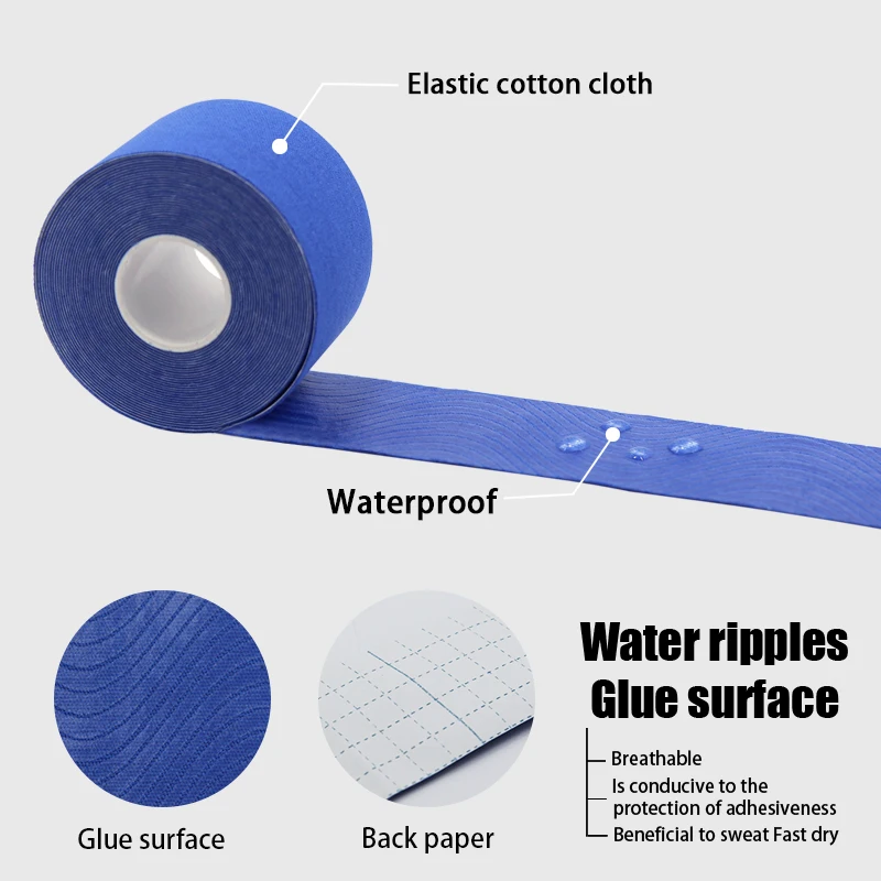 6 шт., Спортивная кинезиотапная кинезиологическая лента, мышечные наклейки, рулон, хлопок, эластичная клейкая повязка для мышц, деформация, поддержка травм