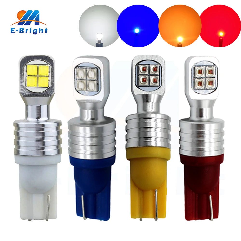8PCS/Lot 2525 8 SMD 194 W5W T10 Led Bulbs 1000Lm Bright Car Side Marker Light 12V White Blue Red