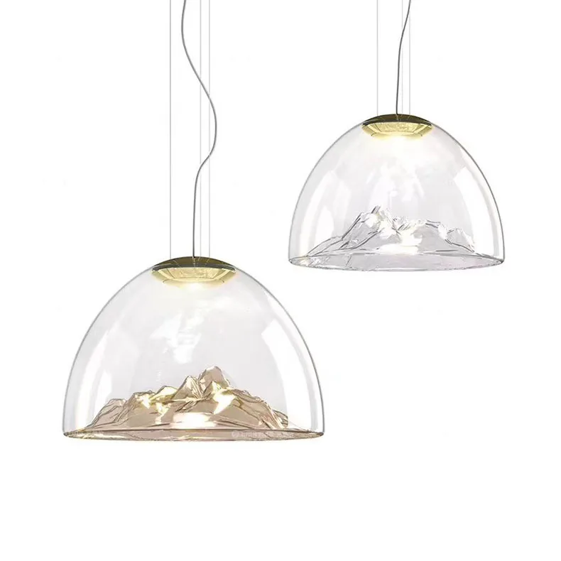Скандинавский дизайнерский стеклянный подвесной светильник, золотой холм, художественный декор, столовая, светодиодная Подвесная лампа, светильник для внутреннего освещения, подвесной светильник