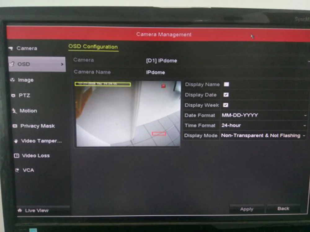 PTZ 24h monitoring