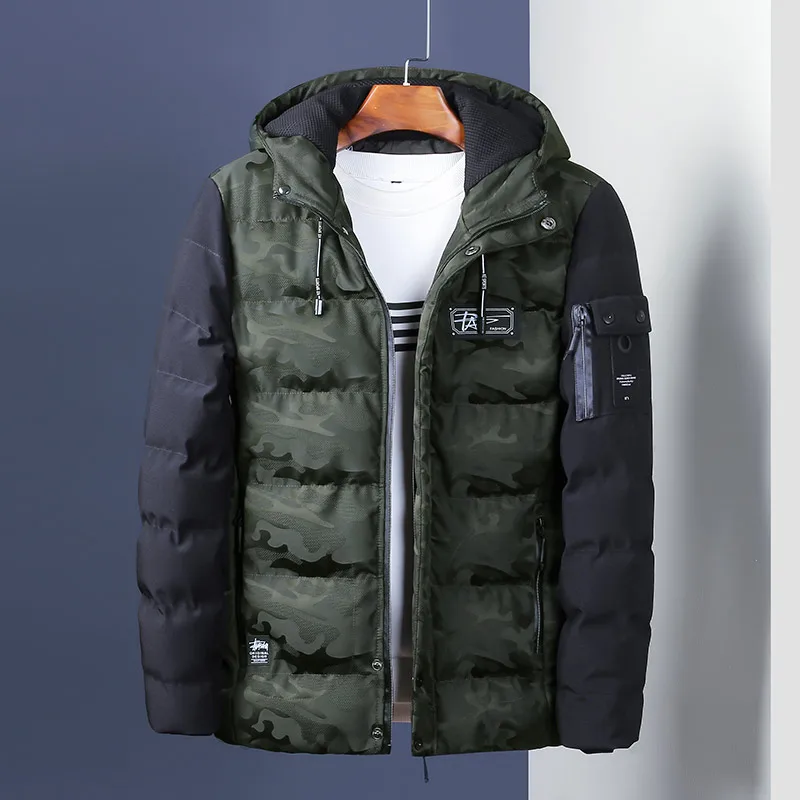 Мужская зимняя куртка с капюшоном и воротником стойкой Размеры M 3XL|parka men|new parkaswinter