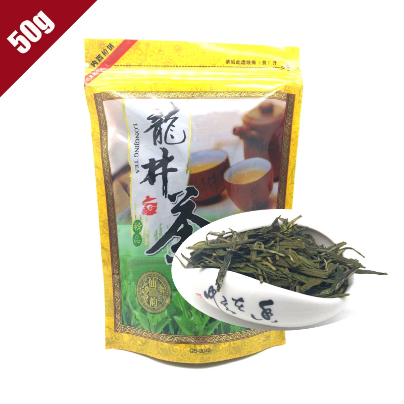 100 Top Quality China Organic LongJing 50g Chinese Green Tea infuser Weight Loss Green