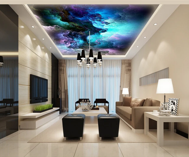 Aangepaste behang 3d, Fantasy cloud muurschildering voor de ... Aangepaste behang 3d, Fantasy cloud muurschildering voor de ...