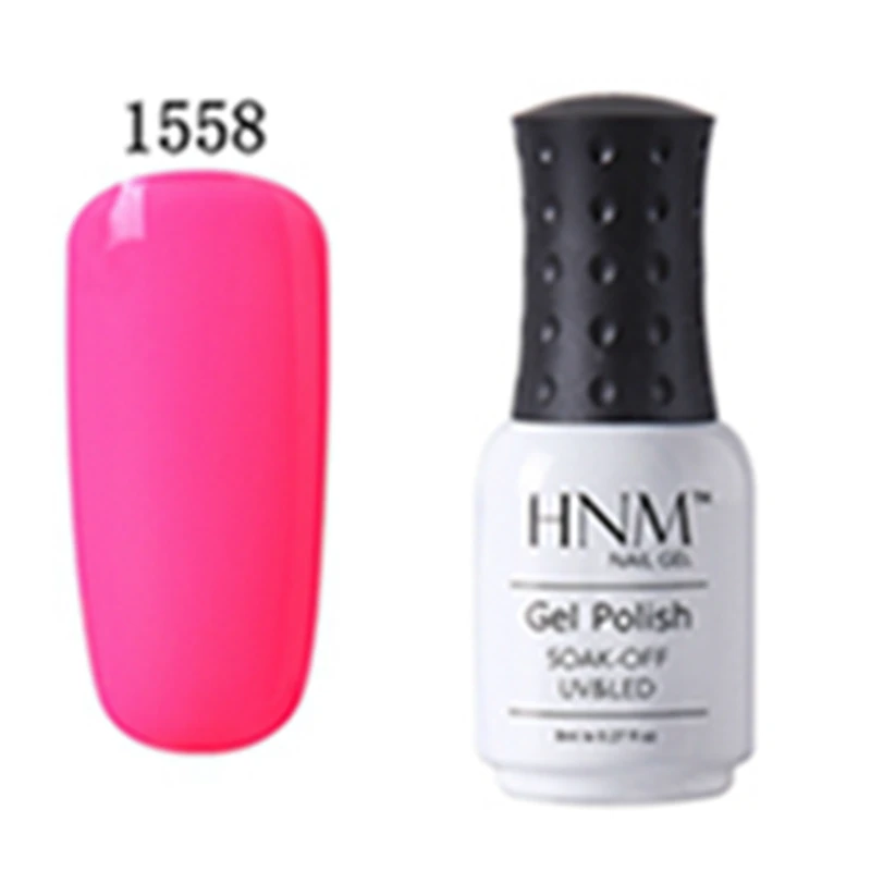 HNM, 8 мл, Гель-лак для ногтей, впитывающий Гель-лак Vernis, Полупостоянный УФ-гель для ногтей, красный, синий цвет, грунтовка для ногтей - Цвет: 1558