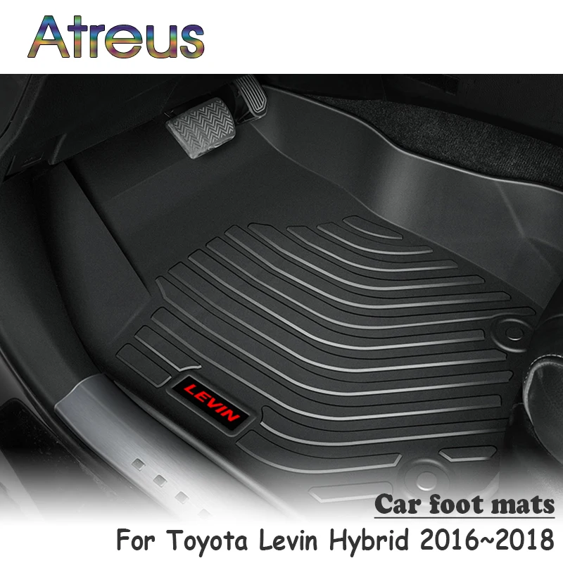 

Atreus NEW 1Set TPE Car Floor Foot Mat For Toyota Levin Hybrid 2016 2017 2018 Styling Boot Liner Accessories Waterproof Carpet