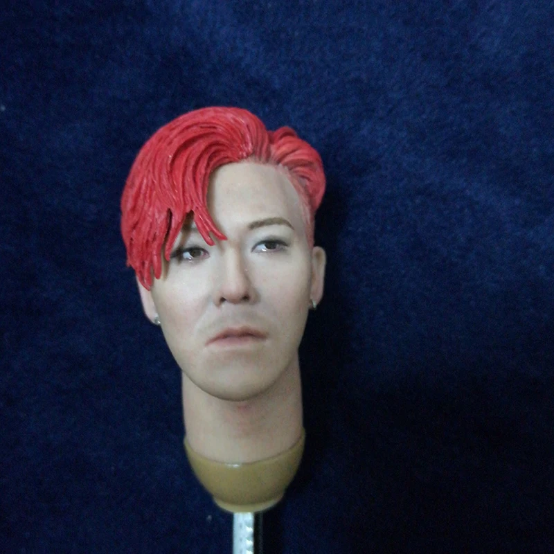 1/6 Kwon Ji Yong голова Лепка с красными короткими волосами для 12 &quotactin фигуры тела