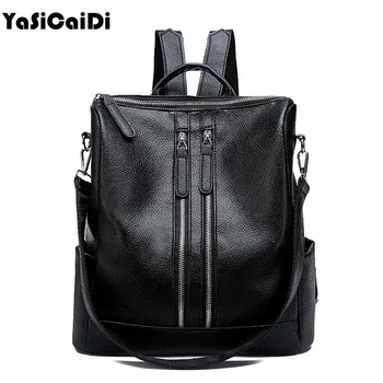 

MARFUNY PU Leather Women Backpack Large Capacity Drawstring Backpack Female High Quality Leather Shoulder School Bags Travel Bag