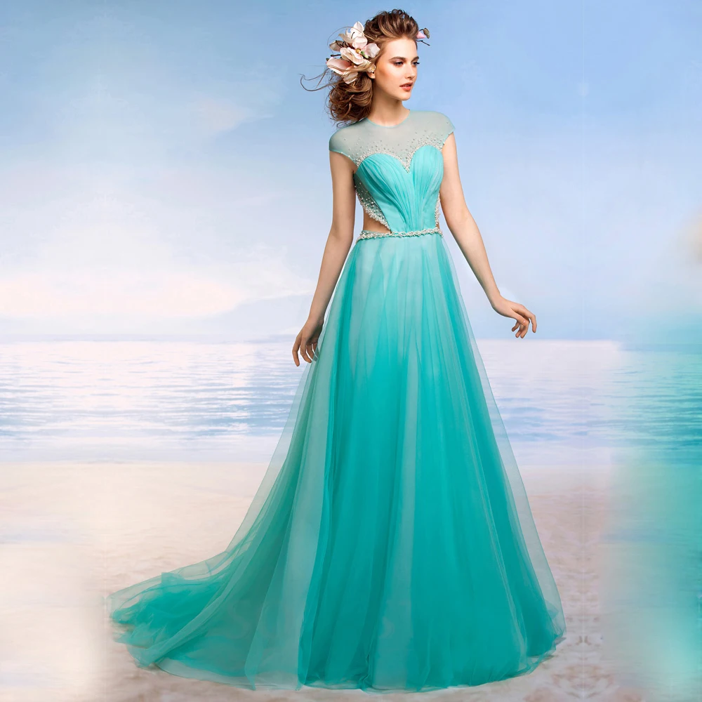 Vestidos De Novia 2017 Charming Green Wedding Dress A Line Plus Size