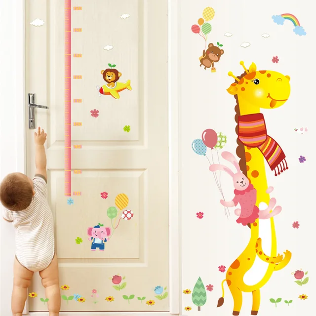 Cartoon Tier Giraffe Höhe Aufkleber Kinderzimmer BaBy Wandaufkleber ... Cartoon Tier Giraffe Höhe Aufkleber Kinderzimmer BaBy Wandaufkleber ...