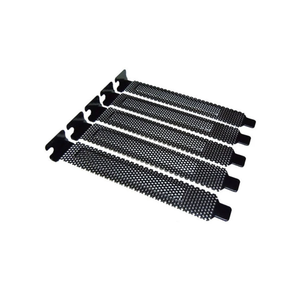 5pcs Slot Cover Dust Filter Blanking Plate Hard Steel Black Computer case parts