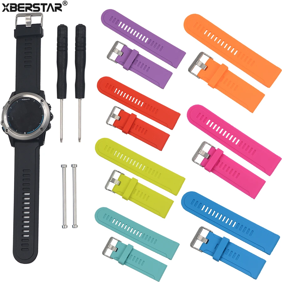 Сменный силиконовый ремешок для наручных часов Garmin D2/ Fenix2/ Fenix 2/Fenix3/Fenix 3 HR/Quatix 3/tactx|