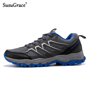 

SusuGrace Large Size Men Hiking Shoes Breathable Outdoor trekking shoes autumn sneakers Men climbing shoes zapatillas hombre
