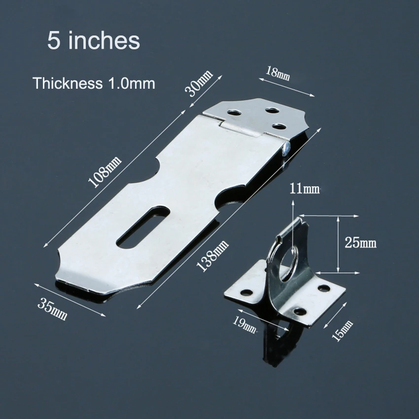 1Pc Stainless Steel Home Drawer Door Safety Padlock Latch Hasp Household Hardware Accessories 걸쇠