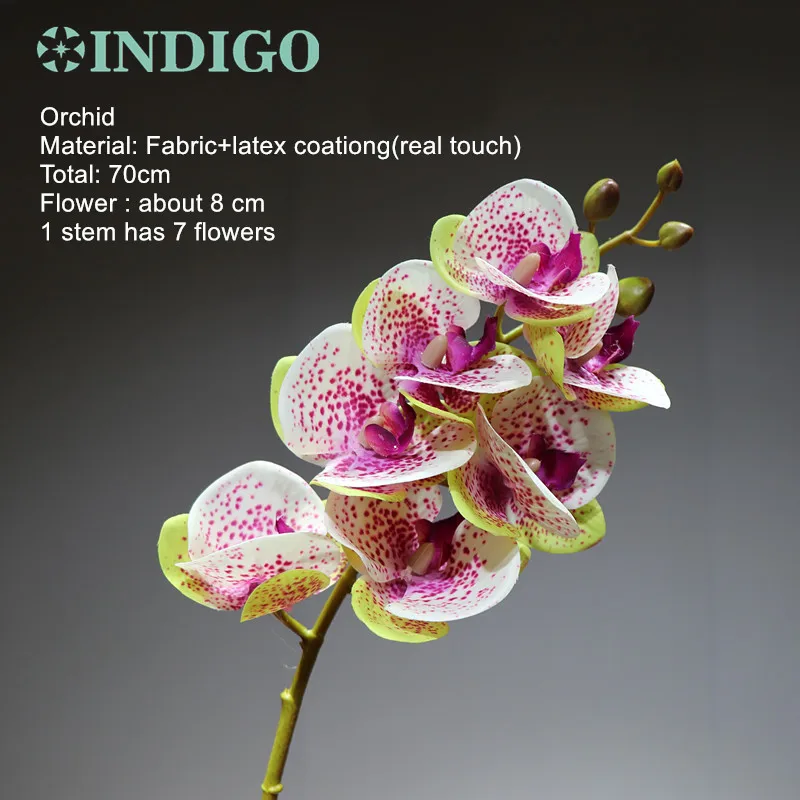 Кофейное пятно бабочка Орхидея цветок китайский год стиль 3D печать лепестки Настоящее прикосновение цветок украшение дома