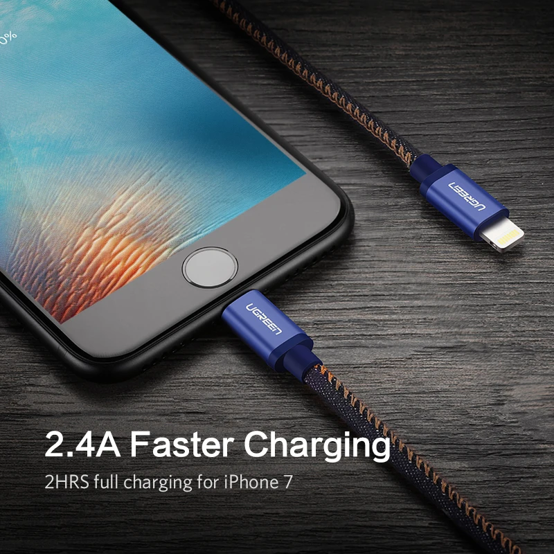 Ugreen MFi البرق كابل يو اس بي ل فون X XS ماكس XR 2.4A سريع شحن كابل بيانات ل فون 8 7 6 6 s زائد الهاتف المحمول كابل