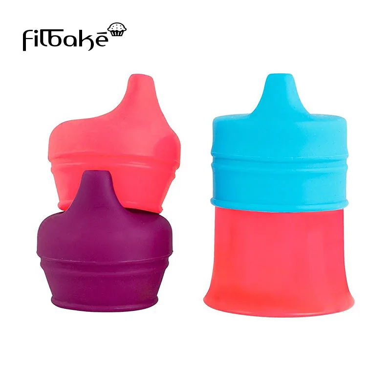 FILBAKE, детская силиконовая соломенная Крышка для стаканчиков, герметичная мягкая крышка для стаканчиков