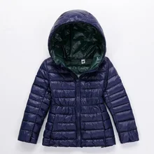 2016 New Girls Winter Parka Candy Color Baby Girls Winter Coat Slim Hooded Kids Winter Coat