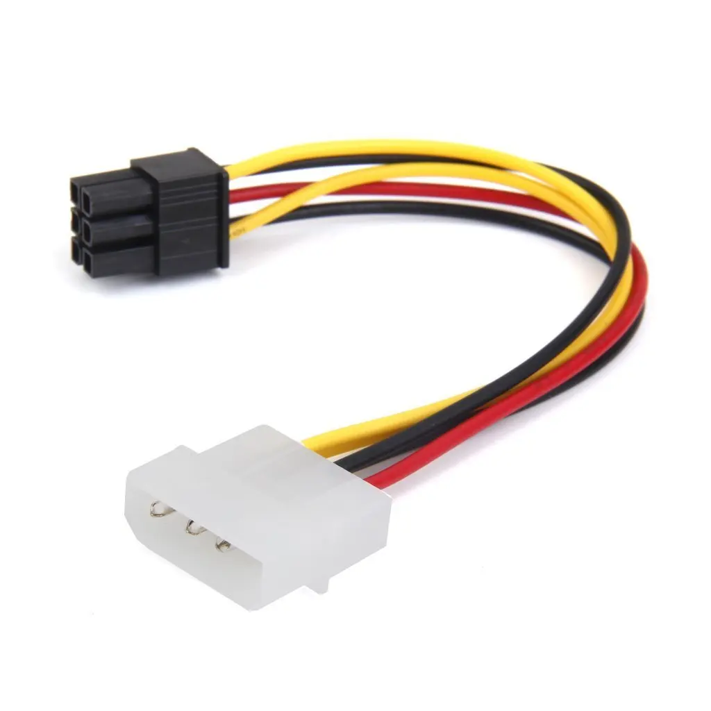

4-Pin Male to 6-Pin Female socket Power Cable for PCIe PCI Express Adapter