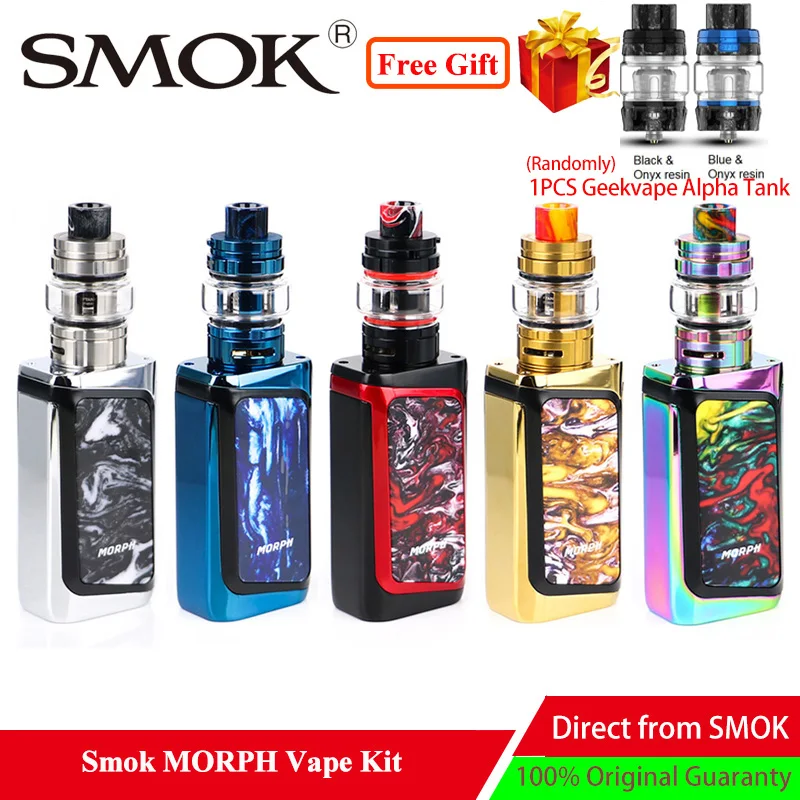 In stock Original Smok MORPH Vape Kit 219W MORPH MOD with 6ML TF2019 Tank & 0.001s firing speed By dual 18650 vs SMOK Species