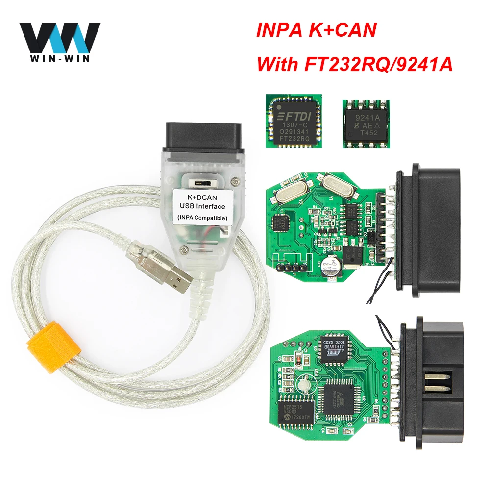 

INPA K+DCAN K DCAN For BMW With FT232RQ / FT232RL with Switch for BMW obd obd2 Car Diagnostic Auto tool OBD2 Scanner Automotivo
