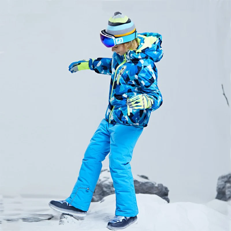 baby blue ski suit