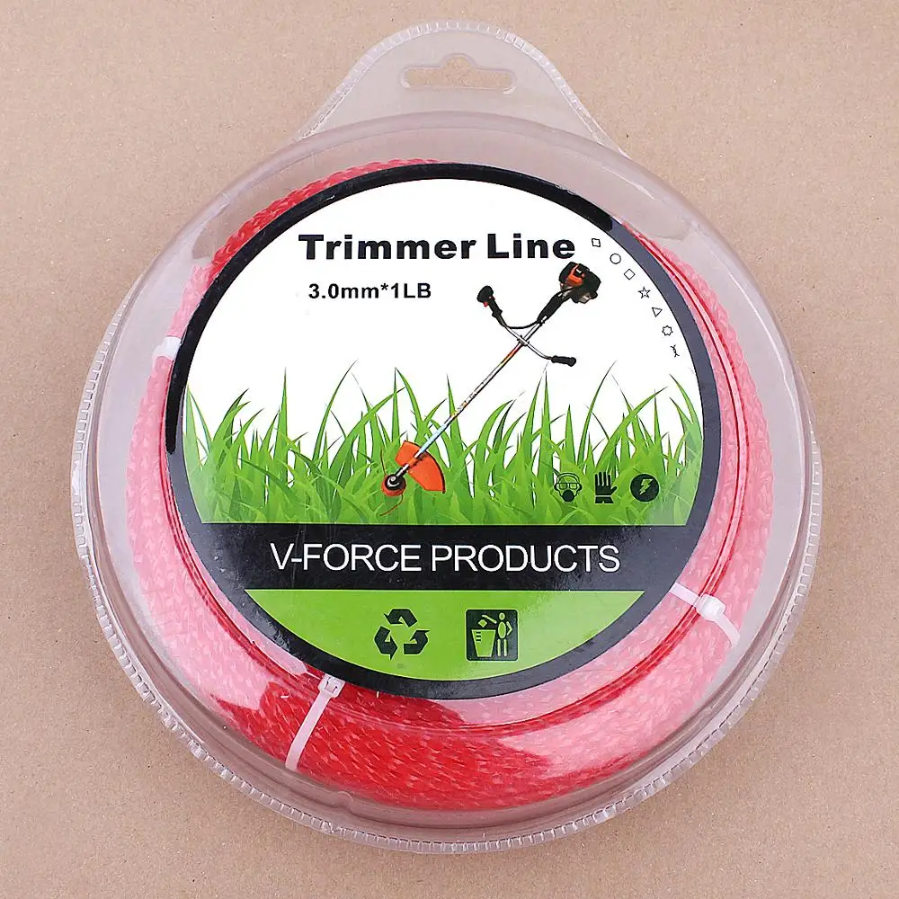 Триммер линия Резьбовая нейлоновая 3 мм * 1LB Strimmer шнур провод для кустореза