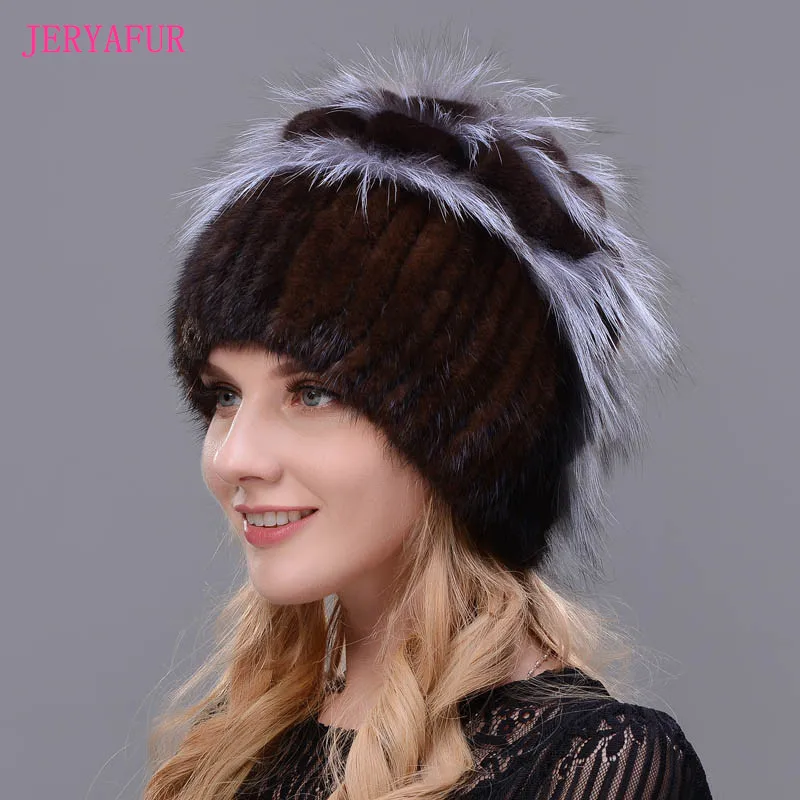 Для женщин меховая шапка для зимы естественно кролика Рекс меха лисы шапка русский женский меховой головной убор новые модные теплая шапка - Цвет: COLOR 002